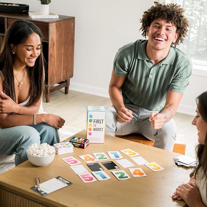 FIRST TO WORST Party Game + After Dark Set – Adult Card Game About How Your Friends and Family Rank Things | Funny Ranking & Guessing Board Game for Friends, Game Nights, Parties & Fun Gift Ideas