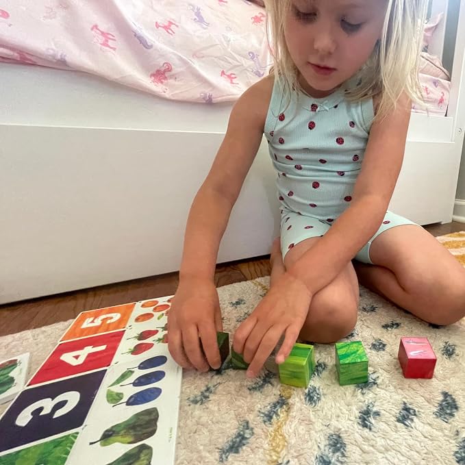 CreateOn Eric Carle Qubee 3 Pack Magnetic Cubes (Caterpillar, Brown Bear, Polar Bear) Playset, Magnetic Building Toys, Educational STEM & Montessori Tools, Magnetic Tiles for Kids Ages 3+, 15 Pieces