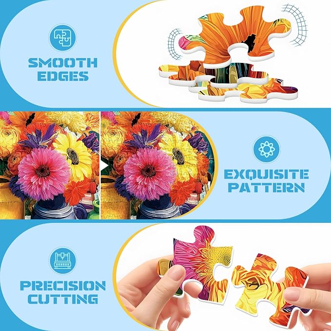 EIYRURU 500 Piece Jigsaw Puzzle for Adults –Artist Studio Jigsaw Puzzles 500 Pieces, Flowers Brushes Palette Puzzles for Adults 500 Pieces, Challenging Perfect for Game Nights, 20.5 X 15 in