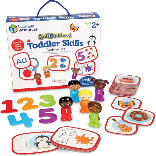 Learning Resources Skill Builders Toddler Skills - 41 Piece Set, Ages 2 and Up, Homeschool Activities, Preschool Supplies, Teaching Cards, Back to School Materials