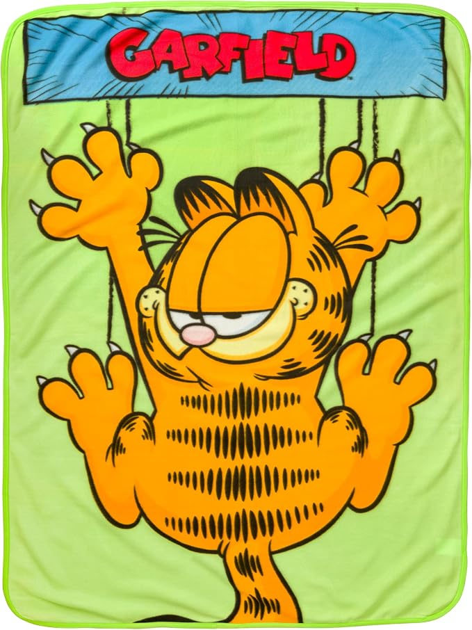 Silver Buffalo Garfield Hanging On 45" x 60" Fleece Throw, Soft and Cozy Blanket, 180 GSM