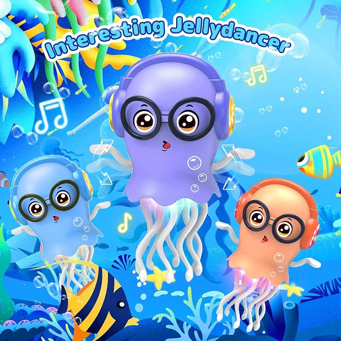 Baby Toy Jellydancer, Crawling Jellydancer Tummy Time Toy Kids Fidget Toy for Girls 3-6 Boys 6-12,Magic Dancing Loud Music Crawling Toys for 3 4 5 6 7 8 Year Old Children Birthday Gifts