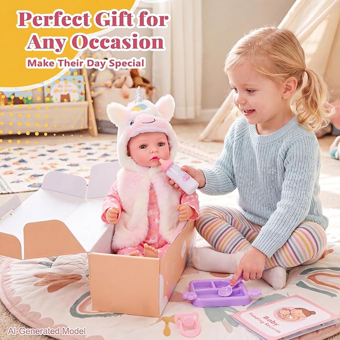 BABESIDE Baby Dolls, 17inch Large Realistic Cute Soft Body Baby Doll Real Life Baby Dolls with Accessories for 3+ Year Old Girls Gifts, Pretend Play, Collection