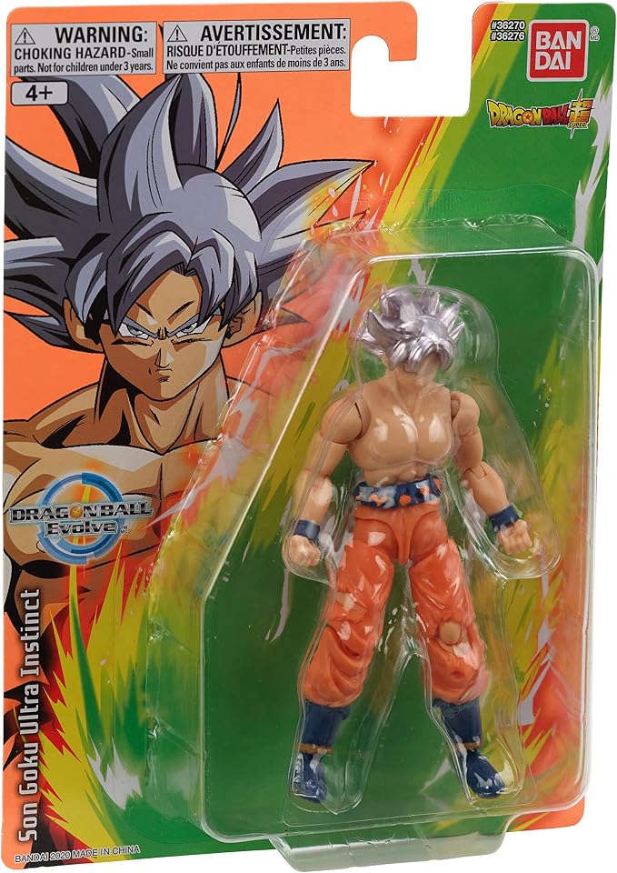 Bandai Namco - Dragon Ball Super - Goku Ultra Instinct, Dragon Ball Evolve 5" Action Figure