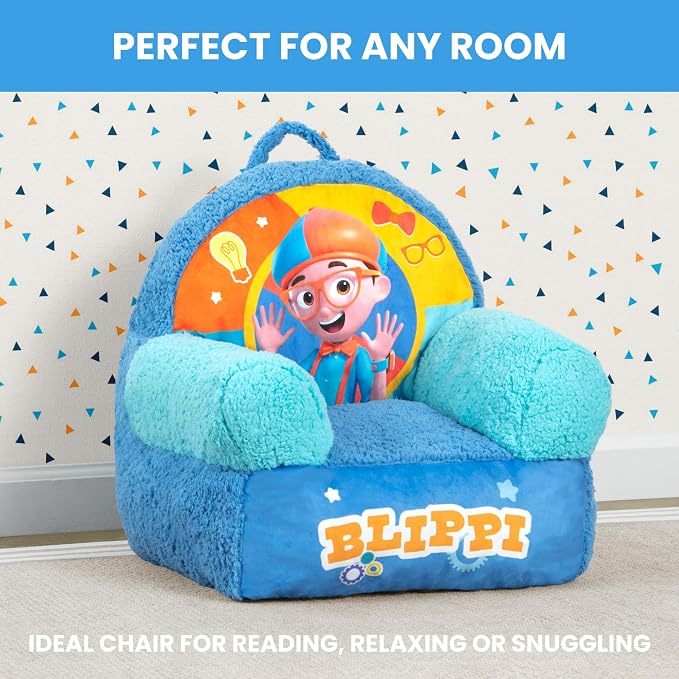 Delta Children - Blippi Cozee Buddy Kids Chair, Blue