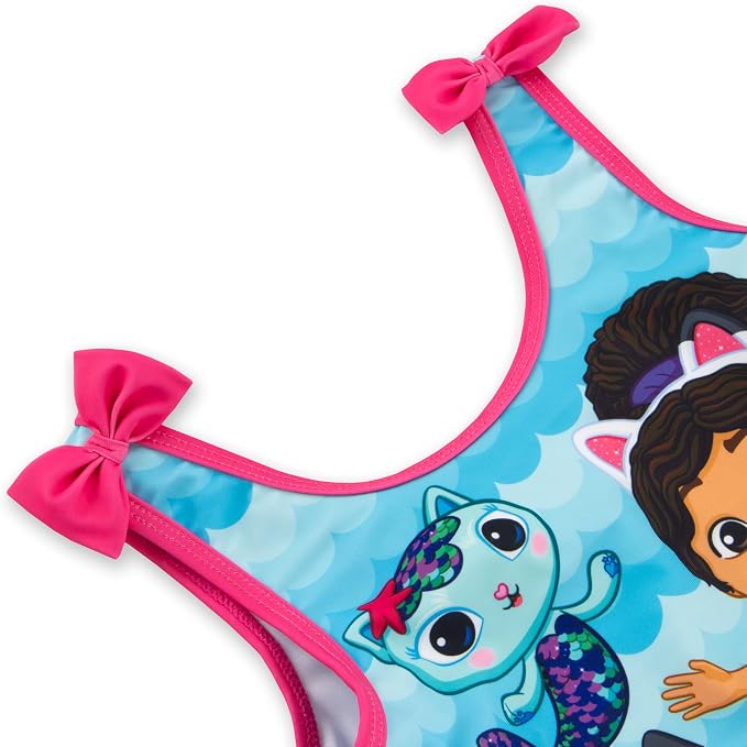 DREAMWORKS GABBY'S DOLLHOUSE Swimsuit | Girls' One-Piece Swimwear | Bathing Suit Girls