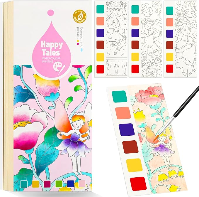 Water Coloring Book,Paint with Water Books for Kids Ages 3-5,Watercolor Painting Book for Toddlers 4-6,Creative Arts and Crafts & Airplane Travel Essentials for Boys Girls