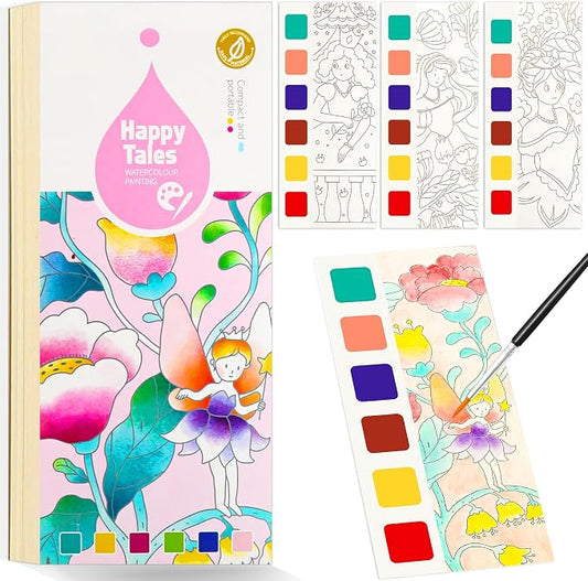 Water Coloring Book,Paint with Water Books for Kids Ages 3-5,Watercolor Painting Book for Toddlers 4-6,Creative Arts and Crafts & Airplane Travel Essentials for Boys Girls
