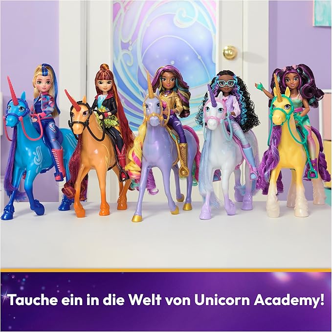 Unicorn Academy, Layla Doll with 5 Accessories, 9.5”, Dolls & Unicorn Toys for Girls Ages 4 and up