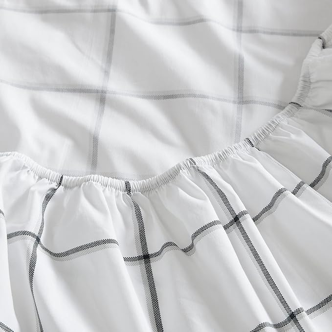 Nautica - Twin Sheets, Cotton Percale Bedding Set, Casual Home Decor (Plot Black, Twin)