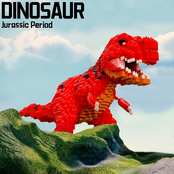 CSNRHG Dinosaur Torvosaurus Building Blocks Model Decor Micro Mini Blocks Toy Birthday for Age 6+ Children Adults Teens 1548 Pieces