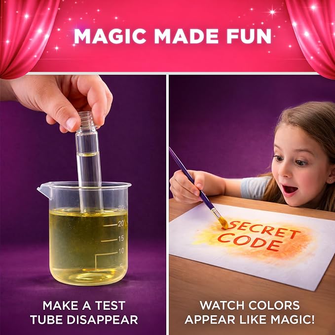 Doctor Jupiter Magic Science Kit, Chemistry Set for Kids Ages 8-10-12-14 | Birthday Gift Ideas for 8+ Boys and Girls | Toy STEM Kit with 10 Science Experiments, Magic Tricks