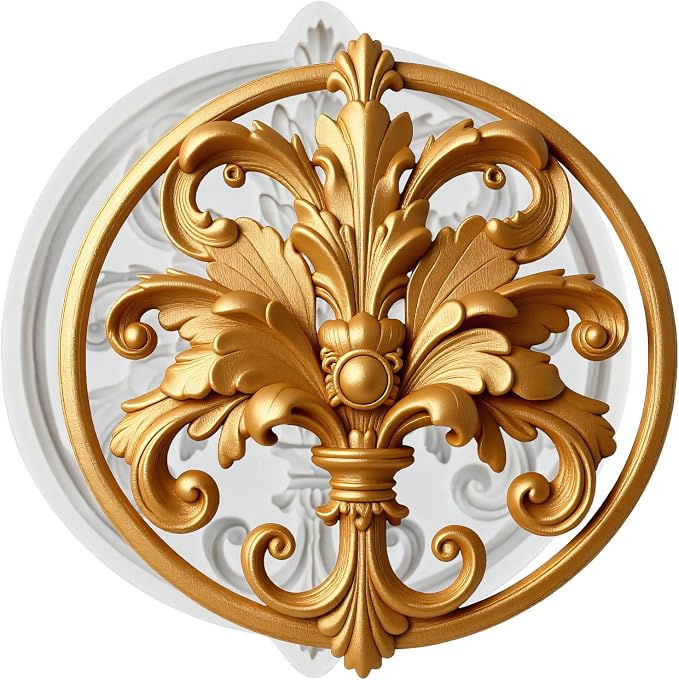 Photo Frame Polymer Clay Mold Baroque Scroll Relief Frame Silicone Molds for Jewelry Making Epoxy Resin Casting Air Dry Polymer Clay Craft