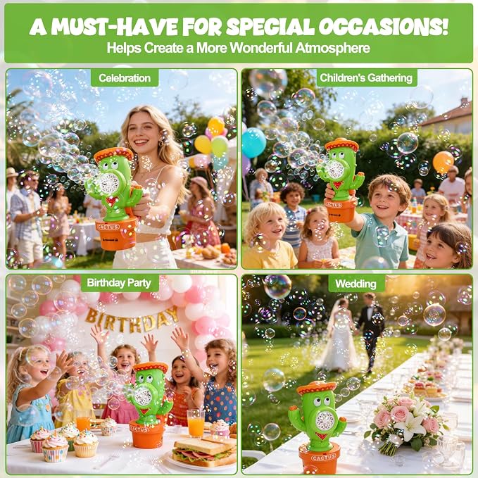 Palksky Bubble Machine for Kids Toddlers, 2PCS Rechargeable Bubbles Blower Maker with Lights for Parties, Automatic Bubbles Blower Machine for Outdoor Wedding Birthday Party