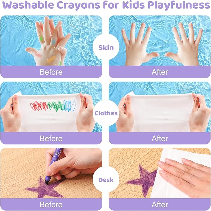 DreamCandy Twist Crayons for Toddlers,24 Colors Non Toxic Washable Crayons for Kids,Art Supplies Drawing Coloring Crayon Set,Gift for Boys and Girls,Back to School,Stocking Stuffers