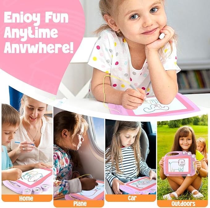Magnetic Drawing Board, Toddler Toys for Age 1 2 3 Boys Girls, Toddler Drawing Board, Birthday Easter Christmas Halloween Kids Toy Gifts for Boys and Girls