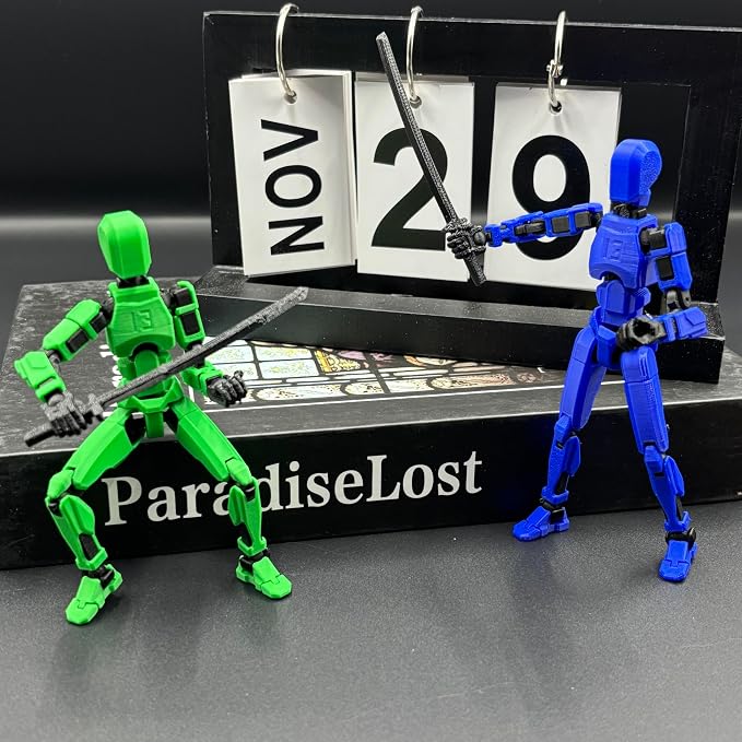 EIMONEY 12PCS Assembly Completed T-13 Action Figure 3D Printed Multi-Jointed Movable,Lucky 13 Action Figures,Multi-Articular Dummy 13 Action Figures,Desktop Decorations,Creative Gifts (12PCS)