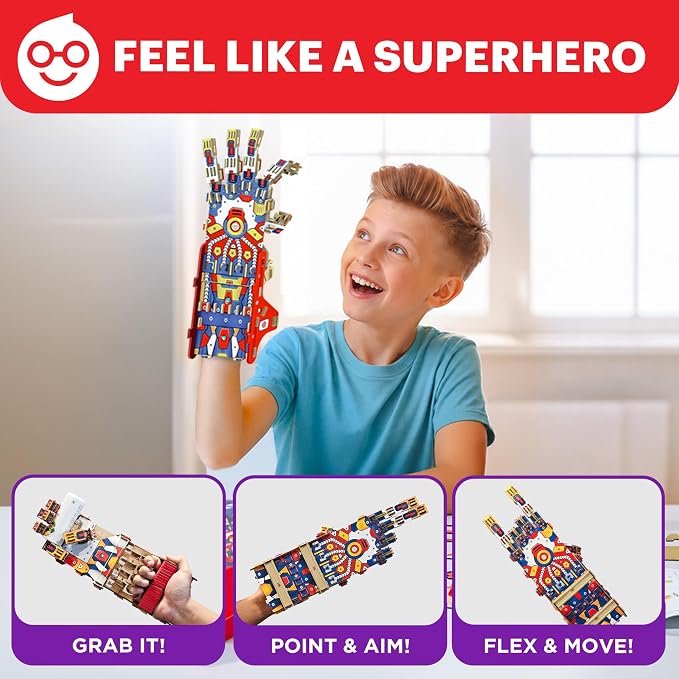 Doctor Jupiter Robotic Hand STEM Kit for Kids Ages 8+ | Birthday Gift Ideas for Boys & Girls | Cyborg Hand, Engineering Kit Toy for 8, 9, 10, 11, 12, 13, 14 Years Olds