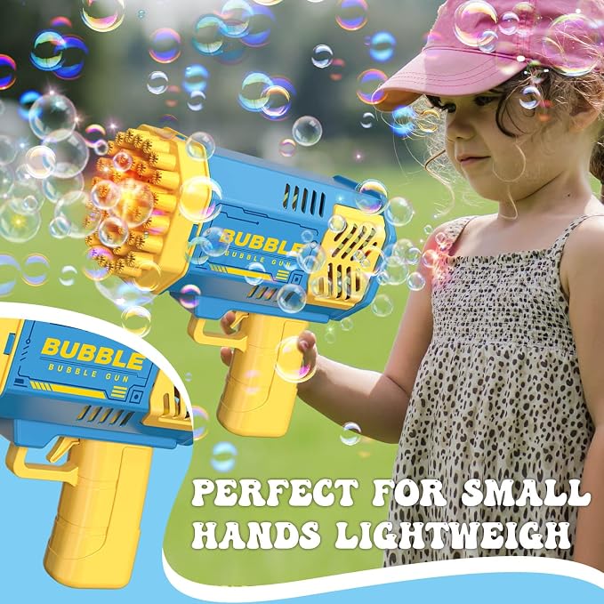 Bubble Gun 2 Pack - Bubble Machine for Toddlers, Toys for Kids 3 4 5 6 7 8 Years Old, Bubbles Maker Blower, Toy for Boys Girls Outdoor Indoor Birthday Wedding Party, Gifts for Ages 4-8
