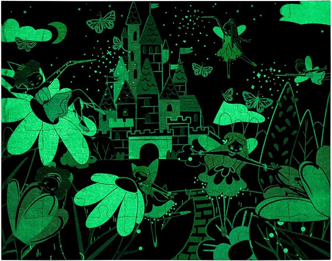 Stephen Joseph, Glow in the Dark Puzzle – Includes 48 Glow in the Dark Puzzle, Jigsaw Puzzle for Girls & Boys 3+ Years, Fairy Princess