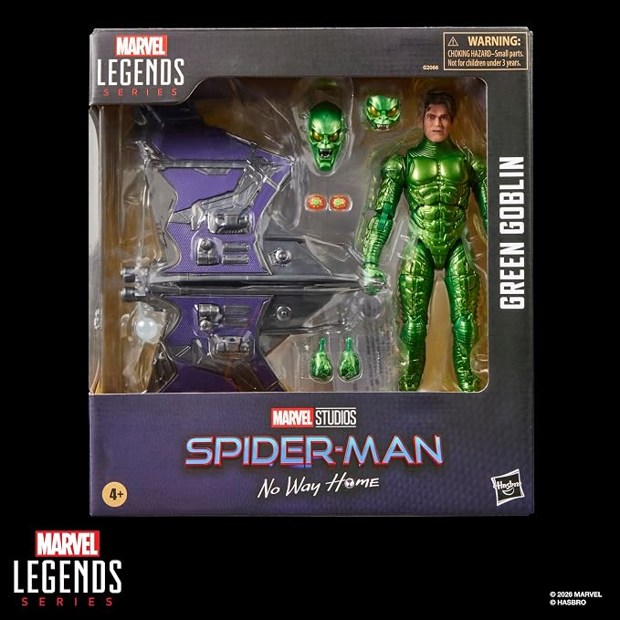 Marvel Legends Series Green Goblin, Spider-Man: No Way Home Deluxe 6 Inch Action Figure Set with Original Goblin Armor and Glider