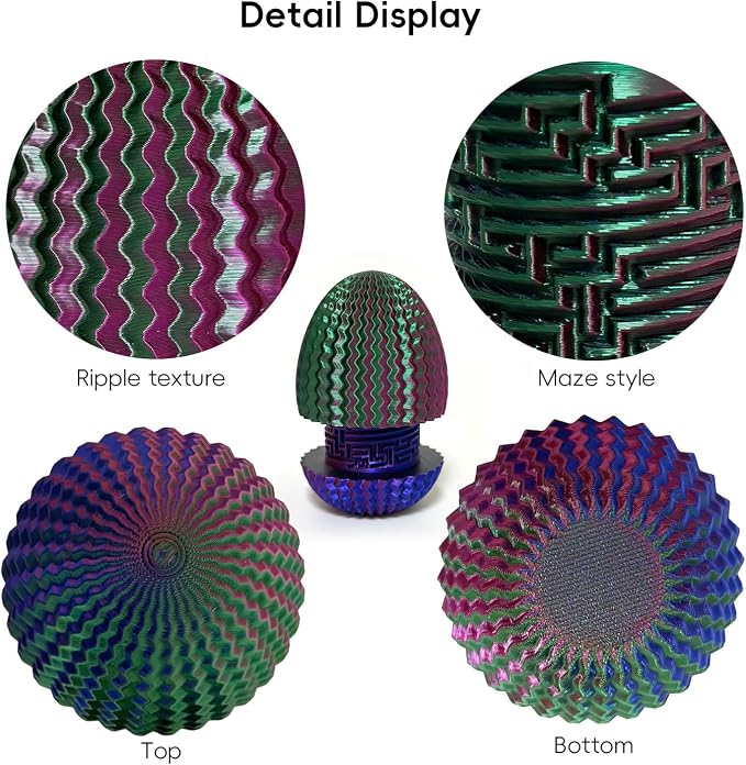 Money Puzzle Box for Cash Gift Card Holder - Reusable Secret Safe with 4 Unique Maze Egg Designs, 3D Printed Brain Teaser Game for Teens Adults, Easter Birthday Christmas Stocking Stuffer