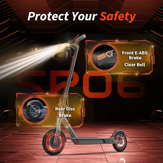 VOLPAM Electric Scooter, 350W/500W/800W/1000W/250W Powerful Motor & 19/22/ 9 MPH Top Speed, 16-28-10 Miles Long Range, Folding E Scooter Choice