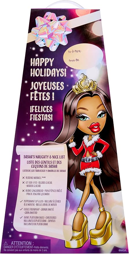 Bratz Very Merry Sasha Fashion Doll, Special, Holiday Packaging
