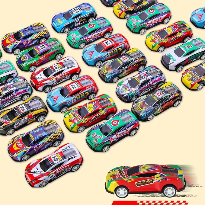 300 Pack Pull Back Cars for Kids, Mini Cars Toy Bulk Party Favor Race Cars Toys, Bulk Small Pull Back Car Toys for Treasure Box, Goodie Bag Stuffers, Pinata Fillers for Boys Girls Toddlers