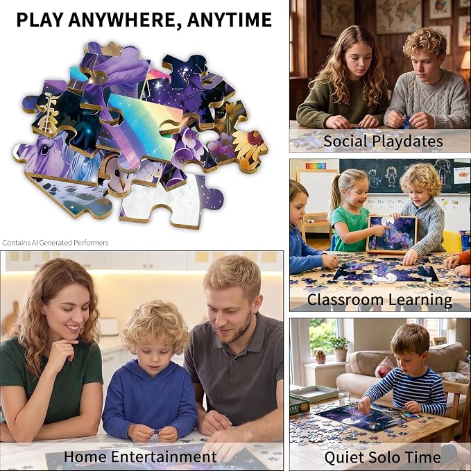 100 Pieces Puzzles for Kids Ages 4-8, Unicorn Educational Kids 100 Piece Puzzle, Children Jigsaw Puzzles Kids Puzzles, Educational Learning Puzzle Toys for Girls and Boys