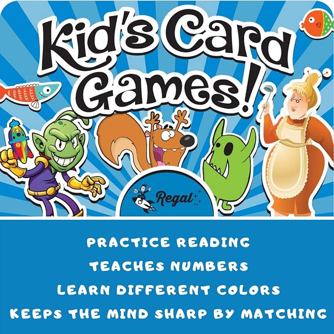 Regal Games Dedicated Card Game for Kids 4 5 6 7 8+ | Funny Travel Board Playing Game for Families (War Card Game)