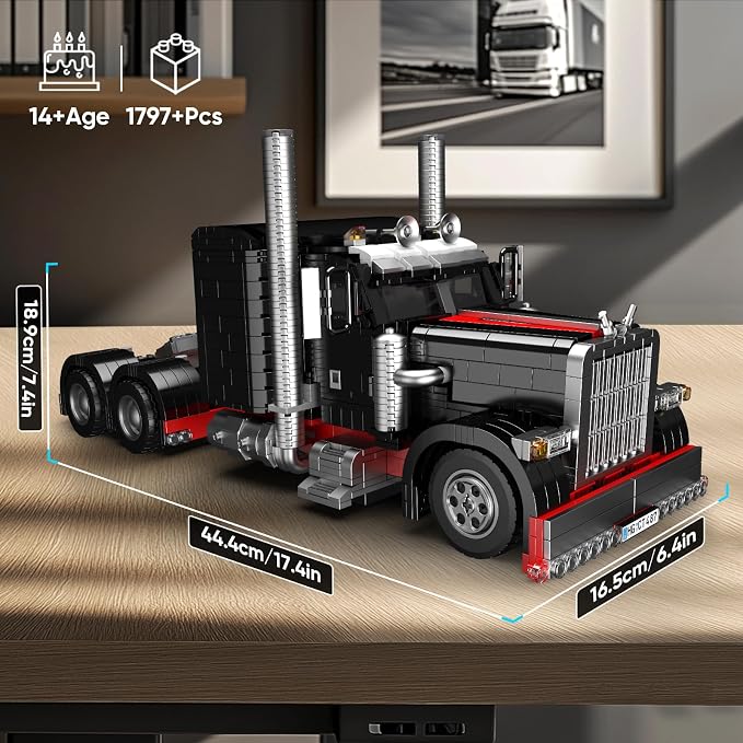 Mould King 10037 Heavy-Duty Tow Truck Building Toy Set, MOC Road Trailers Building Toys, Technology Wreckers Toy for Adult 14+ (1,797 Pieces)