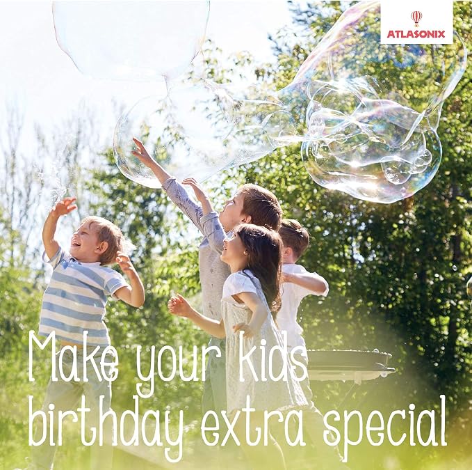 Giant Bubble Solution - Bubble Wands, Bubbles for Kids, Kids Bubbles Mix Powder Makes 896 OZ (7 Gallons) - The Original Solution Mix | 100% Kid Safe