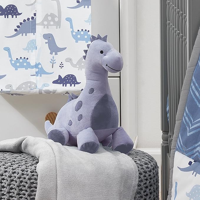 Bedtime Originals Roar Dinosaur Plush Rex, Blue, 1 Count (Pack of 4)