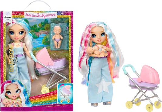 Rainbow High Jr. High Bestie Babysitters – Amaya Raine, 9” Fashion Doll