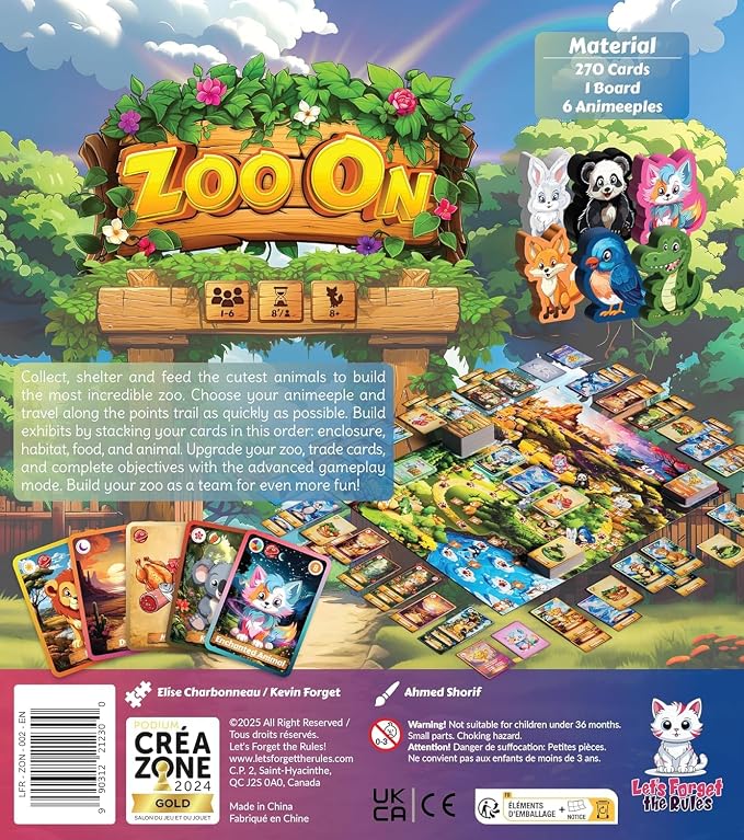 – Family Board Game | Animal Zoo Building Strategy Game | 1–6 Players | Fun Game Night Game for Kids & Adults | Ages 7+