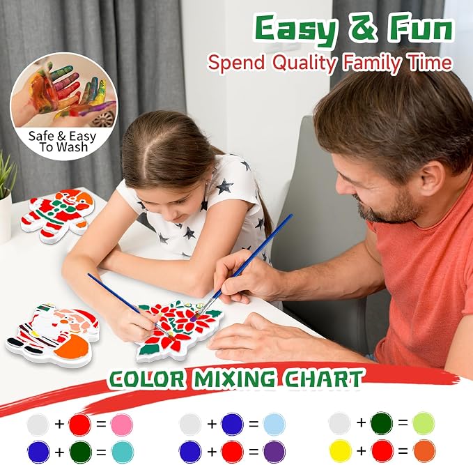 EggSun 8Pcs Stepping Stones Painting Crafts Kit for Kids 4 8 6, DIY Garden Stones Outdoor Paint Your Own Ceramic Unicorn Arts and Crafts for Boys Girls Ages 4 7 9 10 12 Christmas Birthday Gifts