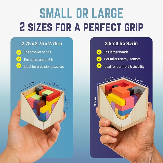 Zen Fun Unsolvable Puzzle Cube - Hardest Brain Teaser Puzzle for Adults, Unique 32-Piece Mechanical Logic Game & Office Desk Toy, Original Version