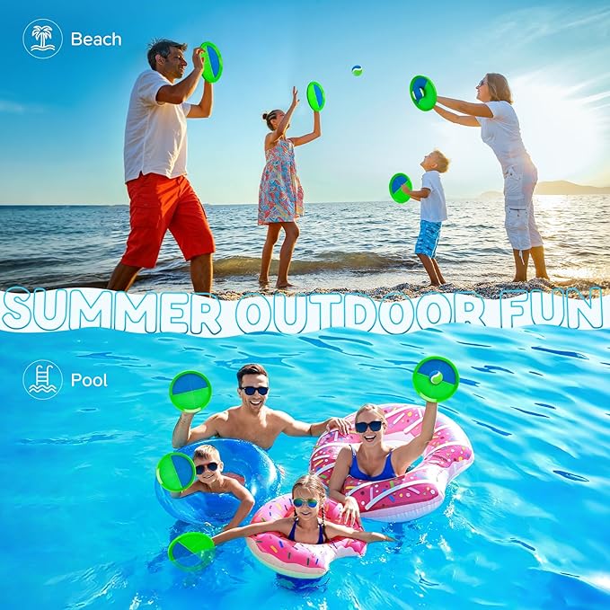 Upgraded Toss and Catch Ball Game Set, Beach Pool Toys Outdoor Games for Kids Toys, Outside Family Lawn Yard Games, for Boys Girls 3 4 5 6 7 8 9 10 11 12 Years Old