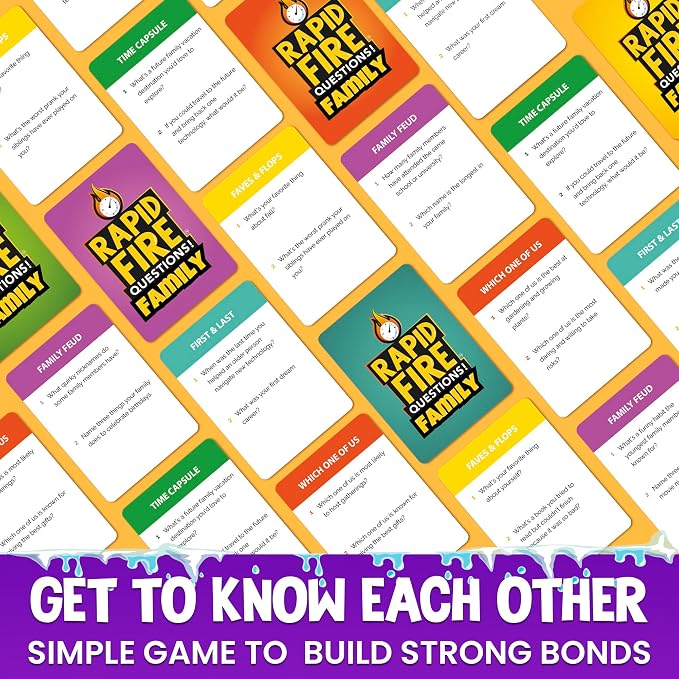 QUOKKA Family Conversation Cards Game - Break the Ice Game for Kids and Families - Icebreaker Cards with 500+ Questions - Family Games for Kids 8-12 - Perfect for Family Night I Premium Version