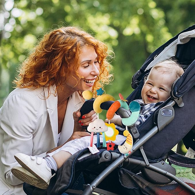 MONSTIME Car Seat Toys for Babies 0-6 Months Boys Girls Stroller Toys, Newborn Toys 0 3 Months Brain Development, Baby Toy Infant Toy for Carseat Stroller Crib Baby Gym for 0 3 6 9 12 Months