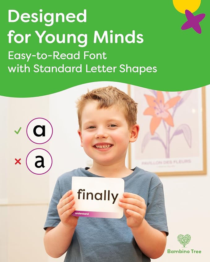 Sight Words Flash Cards 4th Grade - 120 High Frequency Words from Dolch's and Fry's Lists for 9-10 Years