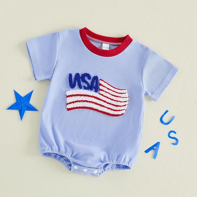 Kavousa Baby Boy Clothes Summer Baby Boy Bubble Romper Short Sleeve Jumpsuit One Piece Outfit Newborn Infant Clothing
