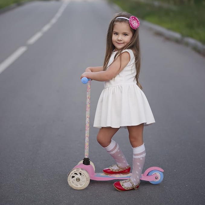 Kick Scooter for Kids, 3 Wheel Self Balancing, Light Up LED Wheels