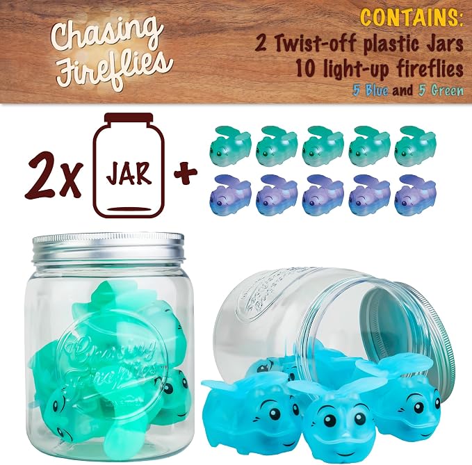 Toysmith Chasing Fireflies Kids Game - The Game of Shine & Seek - Interactive Games for Kids - Indoor & Outdoor Game - for Ages 3+, Blue,Green