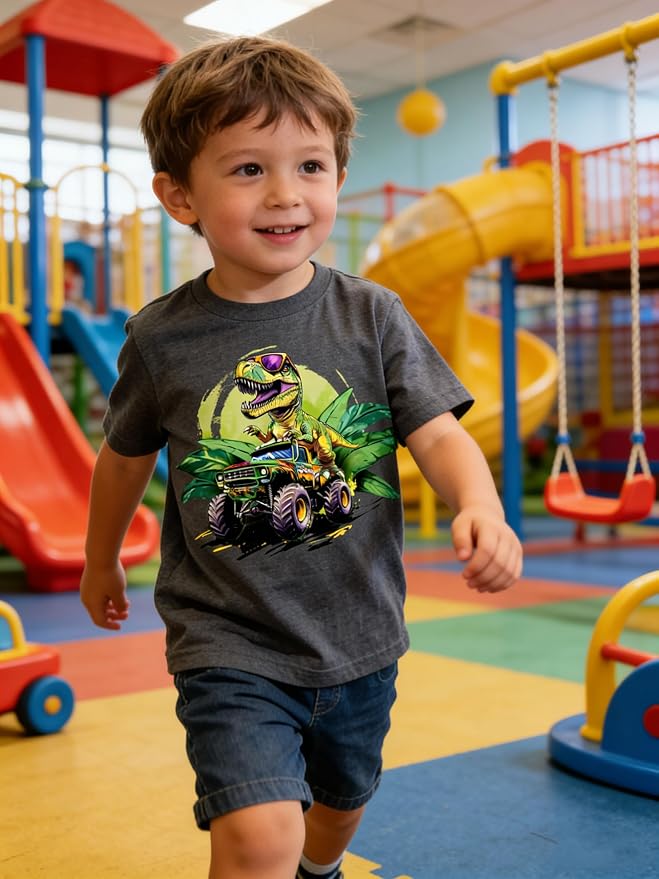 Funnycokid Toddler Boys Shirts Graphic T-Shirt Kids Short Sleeve Tees 2-7 Years