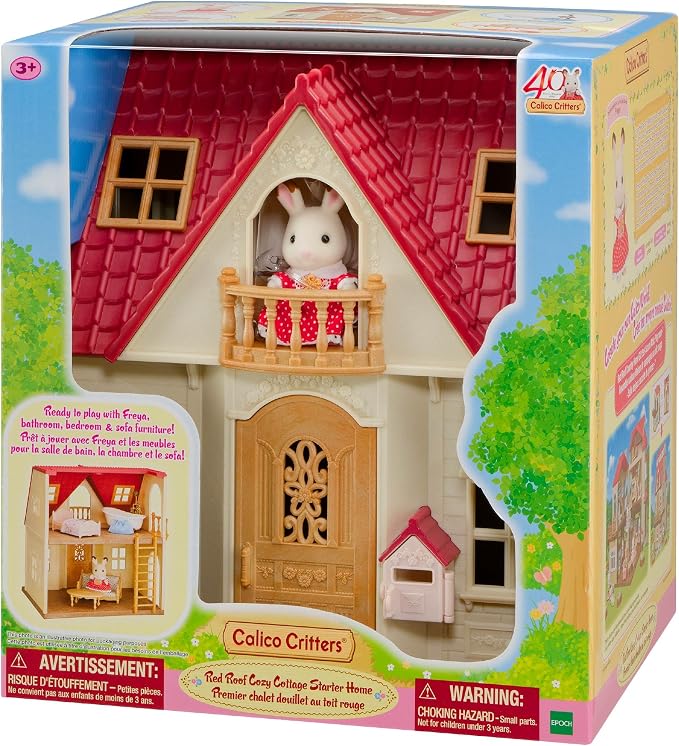 Calico Critters - Red Roof Home - Cozy Cottage - 2026 Edition Dollhouse – Kids Pretend Play House, Miniature Home Playset, Expandable Design, Ages 3+