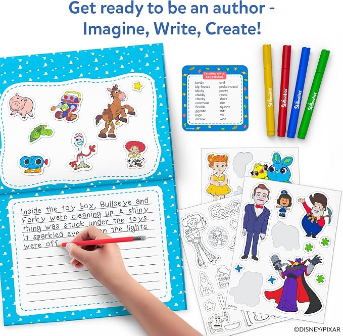 Skillmatics Story Art Kit – Disney•Pixar Toy Story DIY Storytelling & Craft Kit with 100+ Stickers, Markers & Story Pad, Scrapbooking & Writing Activity, Gift for Kids Ages 5, 6, 7, 8, 9, 10