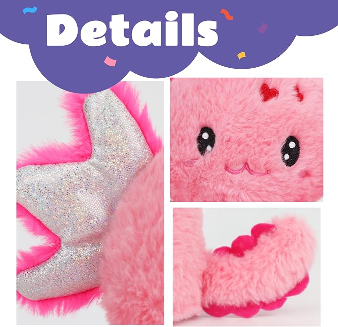 Talking Axolotl Repeat What You Say Musical Stuffed Animal Shaking Singing Plush Toy Electric Interactive Animated Salamander Plushies for Kids Girls Boys Birthday