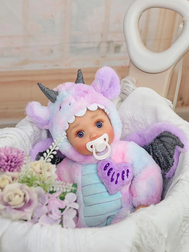 Baby Dolls, 18inch Large Realistic Cute Soft Body Real Life Baby Doll with Accessories for 3+ Year Old Girls Gifts, Pretend Play, Collection, Belief Slogan Design